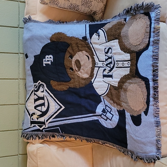 Rays MLB Baby Blanket ( Trow) - Picture 3 of 6